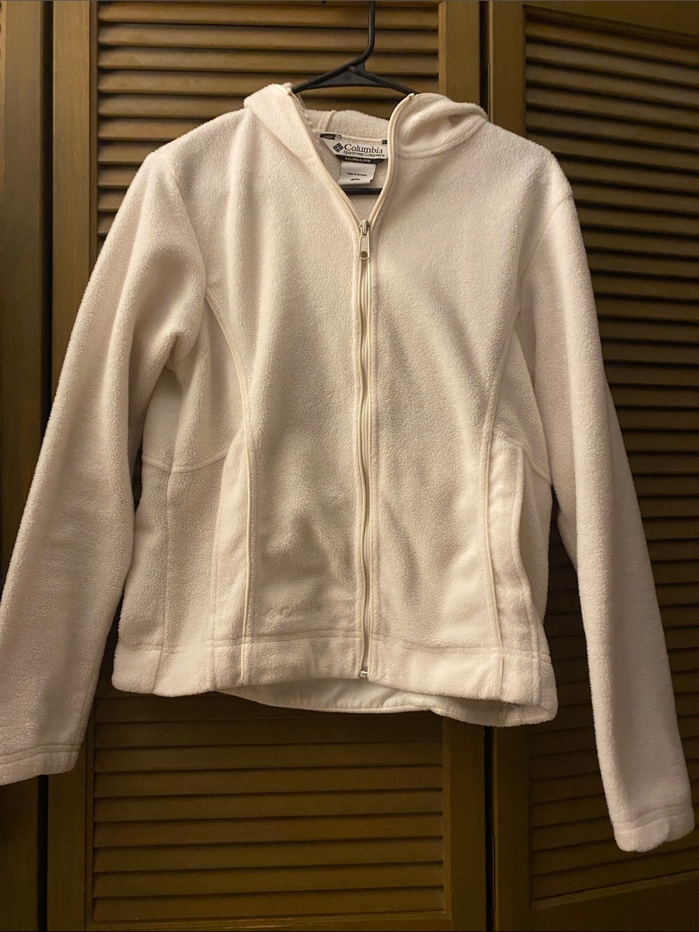 Columbia Women's Cream Full-Zip Hooded Fleece Jacket